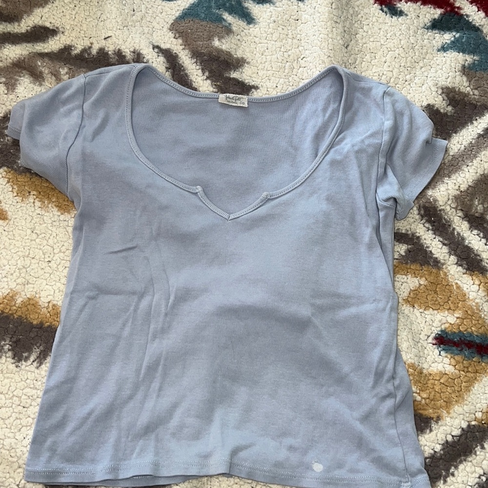 John Galt small baby tee sky blue